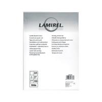 Обложки картон-кожа. А-4(1/100) белый LAMIREL LA-78685