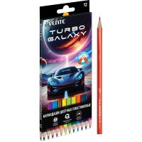 Карандаши цветные 12 цв. deVENTE. Turbo Galaxy, 2М, шестигранные 5022637 пластиковые