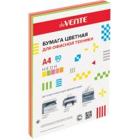 Бумага цветная А4 100л deVENTE неон. ассорти (5 цветов) 2072212