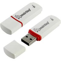 Флэш-драйв 16ГБ Smartbuy Crown USB 2.0 белый (SB16GBCRW-W)