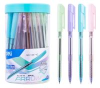 Ручка шариковая Deli Arrow EQ03036-1 корп.ассорти, синяя