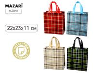 Пакет подар. КЛЕТКА, 22*23*11 см, неткан.мат. M-8252  ассорти