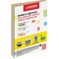Бумага цветная А4  30л deVENTE 15 цв. (5 интенсив., 5 пастель. и 5 неон. цветов) 2072259