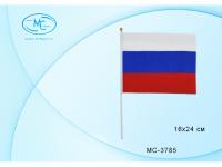 Флаг России 16*24 см "Триколор": на пластиковой трубочке  МС-3785