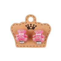 Серьги клипсы КОКОС Bear 1,7см, розовый 216376