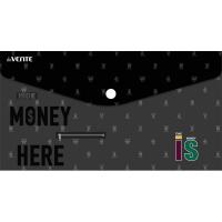 Пaпка-конверт на кнопке DL (26*14см) 150 мкм deVENTE.Time money, travel-size 3071590