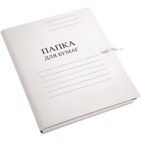 Папка для бумаг с завязками, немелован, Attomex А4 картон, 260г/м2, белая, 3077408