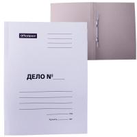 Скоросшиватель немелован., "Дело" картон, 280 г/м2, пробитый, белый, 225338