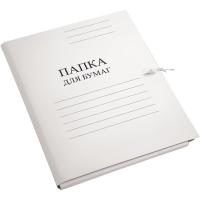 Папка для бумаг с завязками, немелован, Attomex А4 картон, 450г/м2, белая, 3077901