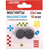 Магниты 20*3 мм (10шт) deVENTE. MAGNETISM 8000402 черные