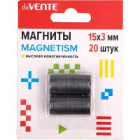 Магниты 15*3 мм (20шт) deVENTE. MAGNETISM 8000401 черные