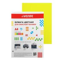 Бумага цветная для офисной техники "deVENTE" A4 50 л, 75 г/м², неон желтый, в пластиковом пакете 2072238
