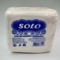Салфетки бум. 90 шт белые, 24*24см SOLO
