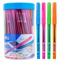 Ручка шариковая Deli Arrow EQ02636-1 корп.ассорти, синяя