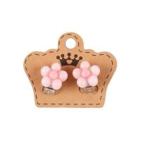 Серьги клипсы КОКОС Flower 1,7см, розовый 216367