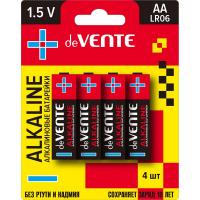 Батарейка deVENTE Alkaline LR06 AA 4шт/уп 9010106