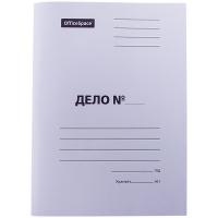 Скоросшиватель немелован., "Дело" картон, 320 г/м2, пробитый, белый, 158526