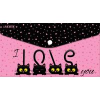Пaпка-конверт на кнопке DL (26*14см) 150 мкм deVENTE.Love travel-size 3071589