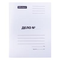 Скоросшиватель мелован., "Дело" картон, 320 г/м2, пробитый, белый, 257307