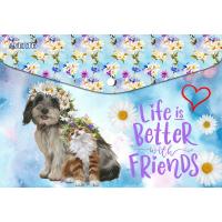 Пaпка-конверт на кнопке A5 (24*17см) 150 мкм deVENTE. Life is better with friends 3079247