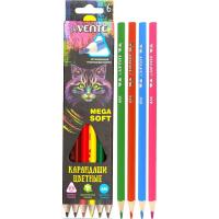 Карандаши цветные  6 шт. deVENTE. Trio Mega Soft. трехгранные, 5021915