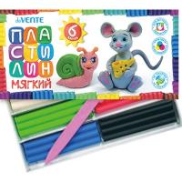 Пластилин  6 цв. "deVENTE" 90г, восковой со стеком, в карт.кор, 8042800