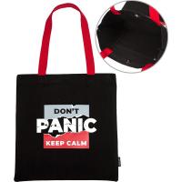Сумка-шоппер deVENTE Don't Panic 34*35,5см, канвас 7046209
