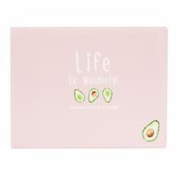 Обложка д/студенческого билета Life is - pink and avocado, ПВХ