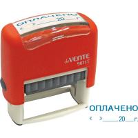 Автоматический штамп "deVENTE" "ОПЛАЧЕНО, дата", 38x14 мм 4116319