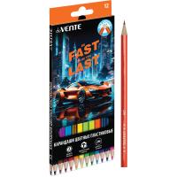 Карандаши цветные 12 цв. deVENTE. Fast Or Last, 2М, шестигранные 5022545 пластиковые