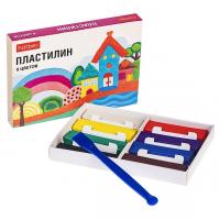 Пластилин восковой  8 цв. Хатбер -Пластилиниум- 120гр. со стеком PL_071787