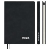 Еженедельник А-5+ датир. 2026г. ESCALADA. НУБУК ЧЁРНЫЙ, кожзам, тисн. фольгой 70330