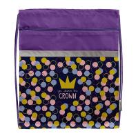 Сумка для обуви Schoolformat SHINY CROWN, 49*41 см с карманом, свет.отражат. 213002
