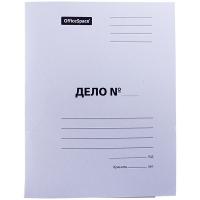 Скоросшиватель мелован., "Дело" картон, 380 г/м2, пробитый, белый 158528