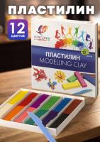 Пластилин 12 цв. 240гр. Классика ЛУЧ, со стеком 7С 331-08