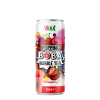 Холодный чай с шариками Vinut Bubble Tea Strawberry вкус клубника 320мл ЧЕСТНЫЙ ЗНАК ГША