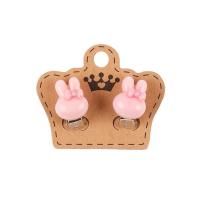 Серьги клипсы КОКОС Зайка 1,7см, розовый 216369