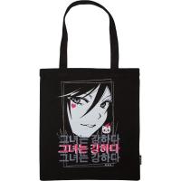 Сумка-шоппер deVENTE Manga Girl and Pet 35*40см, канвас, с карманом 7046355