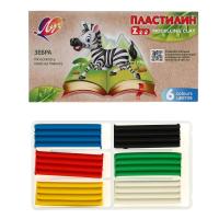 Пластилин 6 цв. 90гр, ZOO. Луч 30С 1810-08