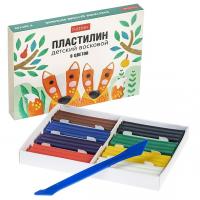 Пластилин восковой  8 цв. Хатбер -Лисята- 120гр. со стеком PL_071794