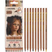 Карандаши цветные 10 шт. deVENTE. Triolino Ultra 4М. Skin Tones 5022122