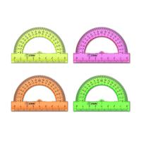 Транспортир  8 см/180* NEON Cristal СтаммТР01/ТР010 ассорти