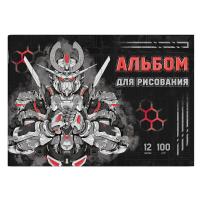 Альбом для рис. 12 л. Феникс РОБОТЫ, на скобе 66881