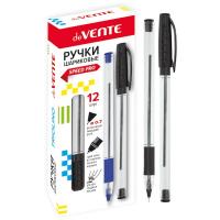 Ручка шариковая deVENTE. Triolino Crystal 5073839 трехгранн. корп. масл.основа, резин.грипп, черная