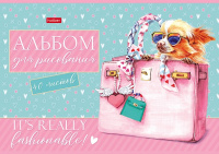 Альбом для рис. 40 л. А4  Хатбер -Fashion Dogs- ассорти 40А4В, на скобе