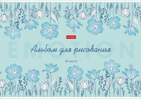 Альбом для рис. 32 л. А4 Хатбер -Wonderful Flowers- ассорти 32А4тВ на скобе
