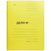 Скоросшиватель мелован., "Дело" картон, 300 г/м2, пробитый, желтый, 195075