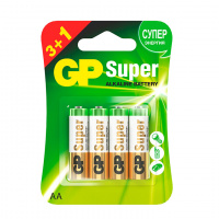 Батарейка GP Super Alkaline LR6 15А AA 4шт/уп