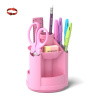 Набор настольный Erich Krause 53231 Mini Desk, Pastel 13 предметов, вращающийся, розовый